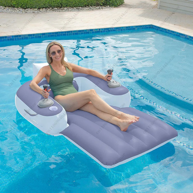 Electric Inflatable Water Seat, Summer Holidays Beach Floating Lounge Chair with Thruster for Adult Swimming & Water Sports