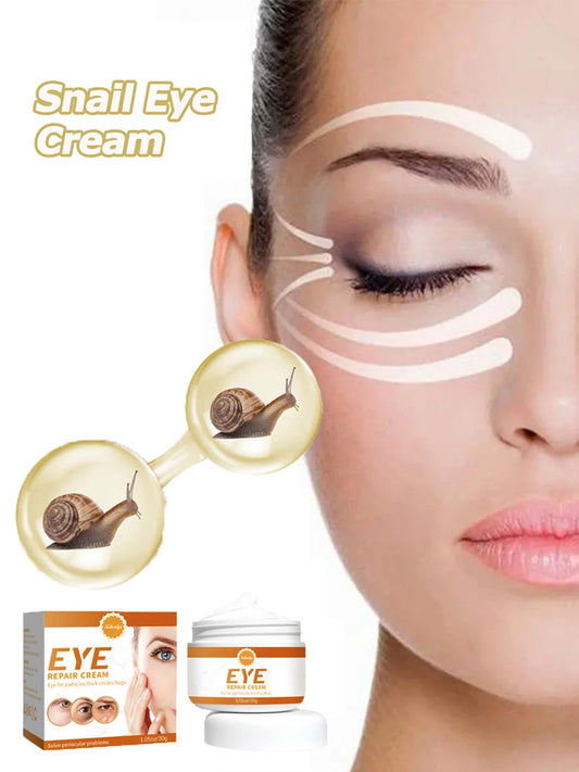 NEW Buy 10 Get 12 Free Korean Snail Eye Cream Collagen Fade Fine Lines Wrinkle Lightening Dark Circles Firming Eye Bags Puffiness Moisturizing Eye Cream Women Beauty Supplies