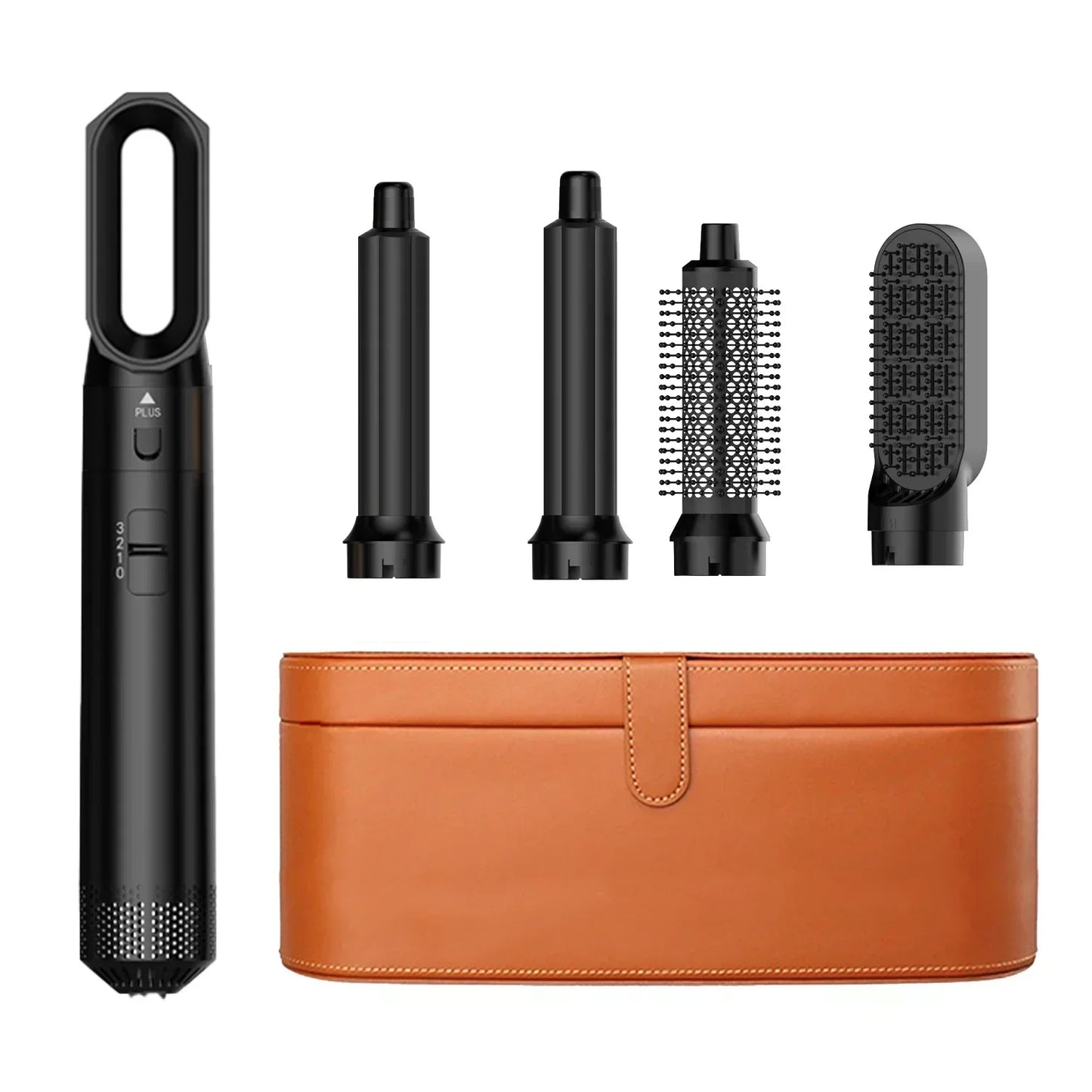 5 In 1 Set Hair Dryer And Hot Air Comb Brush With Curling Iron Hair Straightener For Fast Drying Curling Straightening And Styling Women Beauty Salon Spa Accessories Hair Care Tools Set Kit