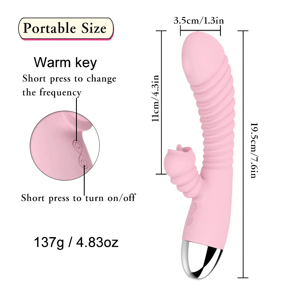 Powerful Clitoral Vibrator G-spot Dildo Sex Toys For Women tongue licking Stimulator Vibrator Female Sexy Goods for Adults 18