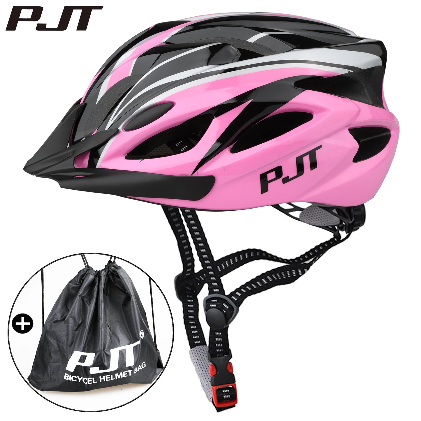 5 Colors PMT Cycling Helmet + Bag Set Comfort Lining Lightweight Hollow Riding Safety Cap Head Protection Bicycle MTB Helmets Men Women Bike Helmet