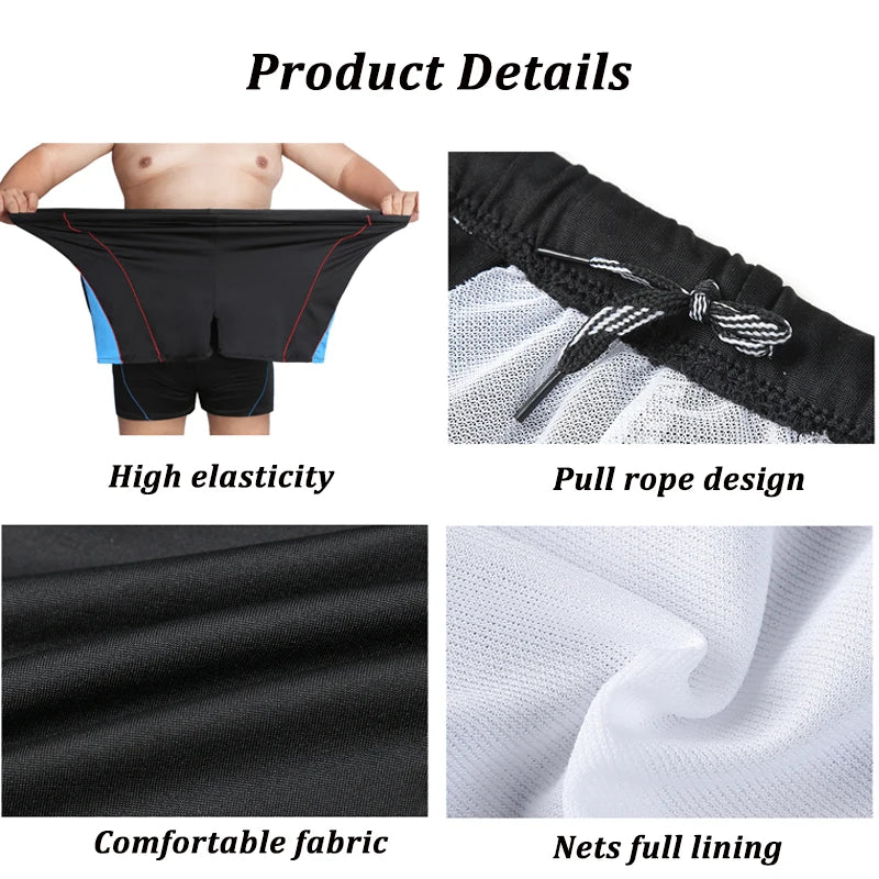 Big Size Swimming Trunks Quick Drying Men Summer Swimsuit Shorts Adult Pool Surfing Boxer Beach Board Sports Swimwear