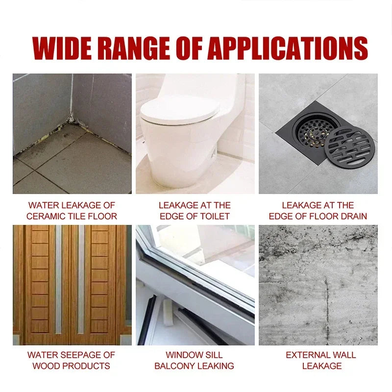 1-10 PCS Set Invisible Waterproof Agent Strong Transparent Sealing Coating Repairing Antileak Glue Invisible Paste Glue With Brush 100-1000g