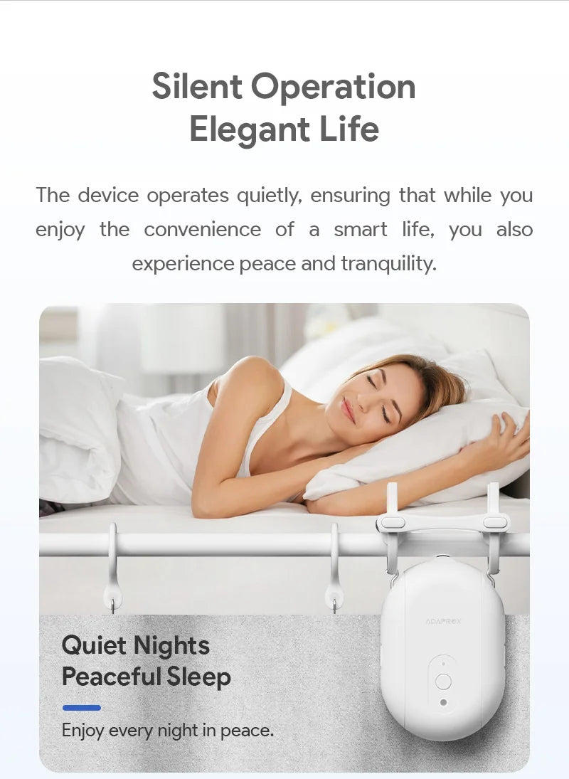 Robot Curtain Motor with Hooks Bluetooth/Zigbee APP Control Smart Device Drapes Curtain Pusher Robot TUYA Rail Curtain Robot Support Voice Control Home Smart Life Devices
