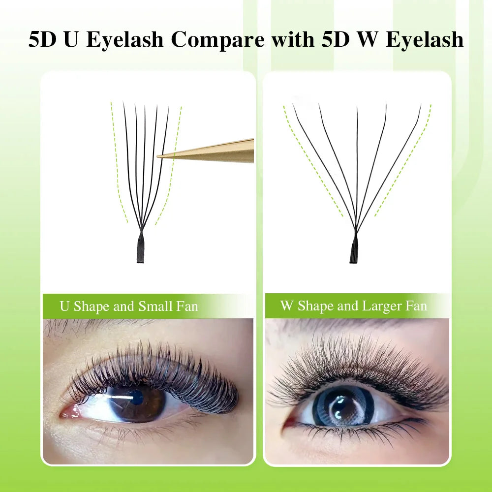 Japanese NAGARAKU U-Shaped 3D 4D 5D Full Set Lashes Extensions Natural Soft U Lashes Premium Mink Brazilian Cilios Mink False Eyelashes Women Girls Cosmetic Accessories