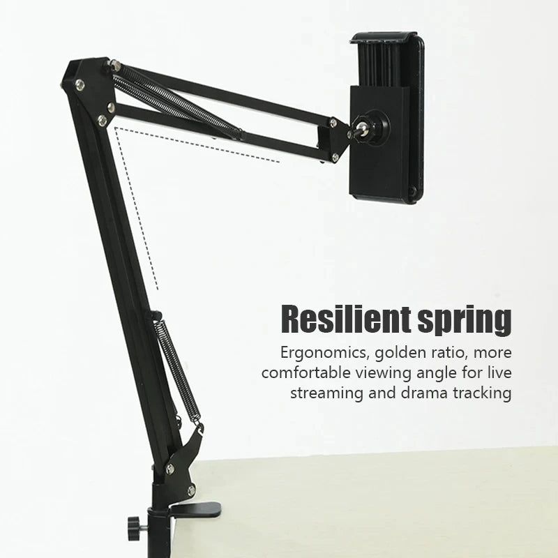 Heavy Mechanical Arm Tablet Phone Holder 360 Flexible Bed Stand For iPhone iPad Xiaomi Tablet Support Desktop Cantilever Bracket