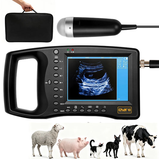 HOT SALE Portable Veterinary Ultrasound Scanner, Vet Pregnancy Ultra Machine with 3.5MHz Convex Probe for Horse Pig Sheep Goat Dogs Cow  Animals