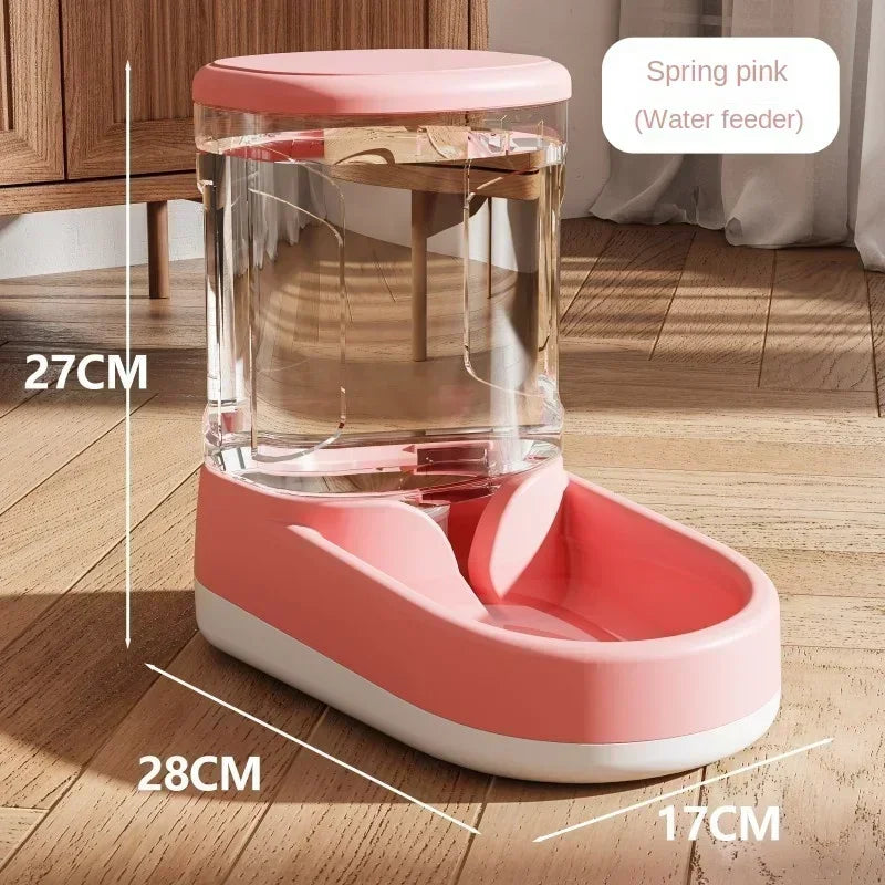 NEW Arrivals Pet Automatic Feeder Set Cat Food Bowl Things for Cats Puppy Bowl Feeding Watering Supplies Drinker Dog Food Storage Dispenser Cats Accessories Pets Products