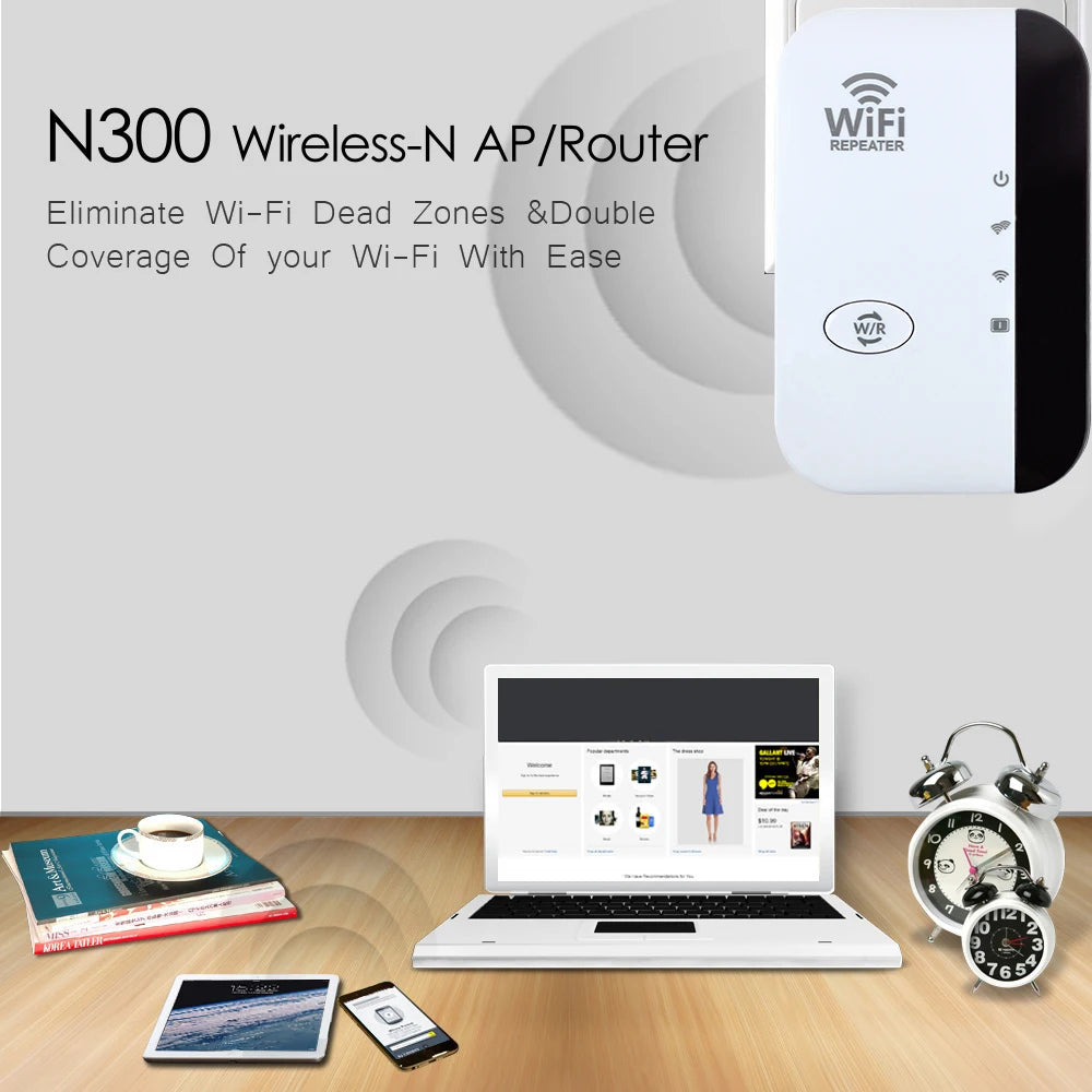 300Mbps Wireless WIFI Repeater Remote Wi-Fi Extender Amplifier 802.11N Internet Booster Amplifier Wi Fi Repeater