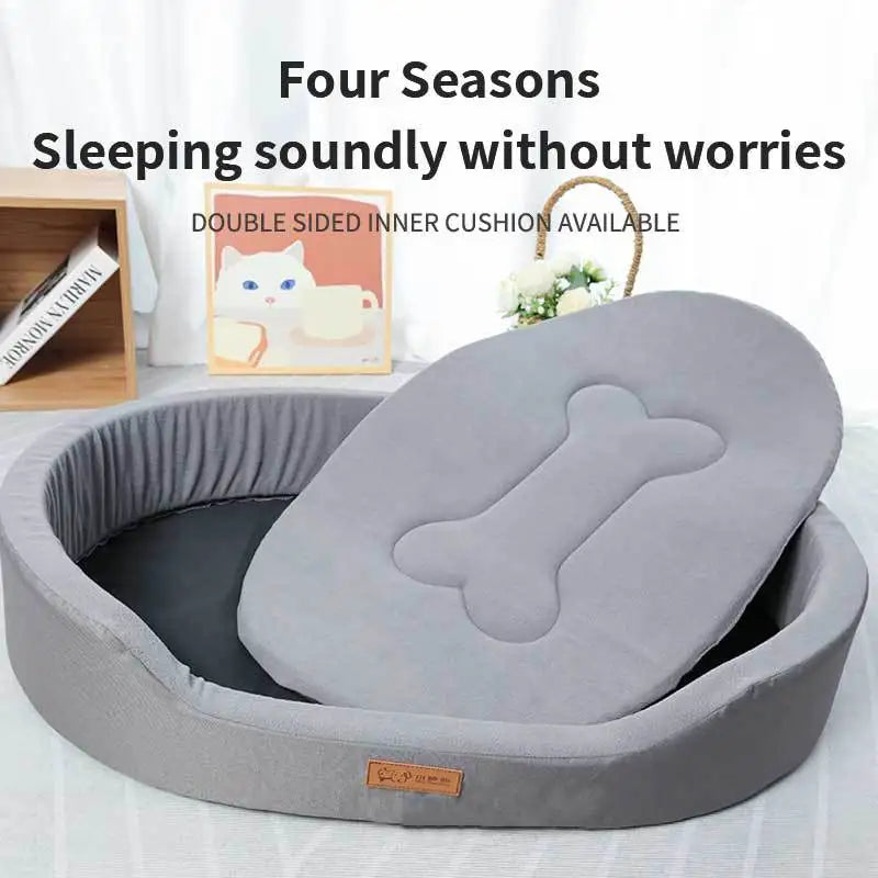 Large Dog Bed Wear-Resistant Dog Sofa Oxford Cloth Waterproof and Anti-Urine Dual-Purpose Inner Pad Easy Washable Pet Cat House