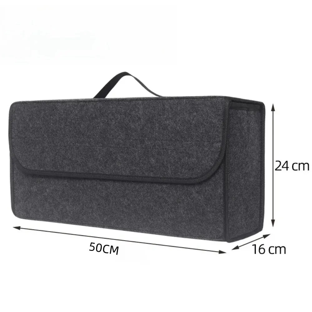NEW Arrivals Car Trunk soft Organizer Felt Storage Box Accessories Large Anti Slip Compartment Boot Storage Organizer Tool Car Storage Bag Cars Accessories