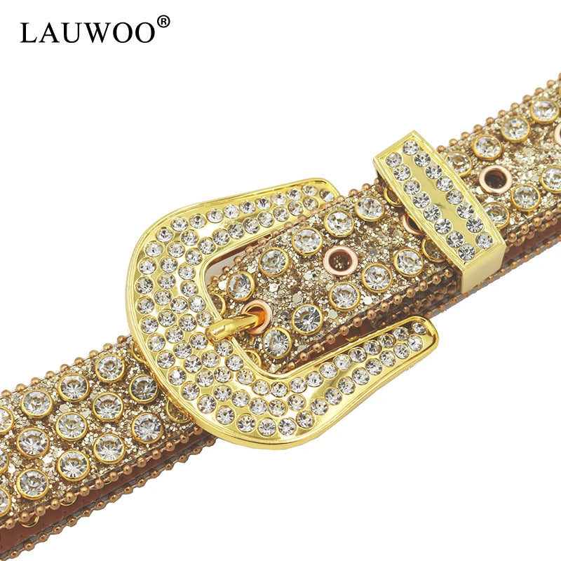 NEW Luxury Women Female  Belt Diamond Rhinestones Belts Crystal Studded Pin Buckle Belts  Jeans Decoration Beautiful Design Ladies Girls Luxury Fashion Apparel Accessories Casual Clothing Supplies