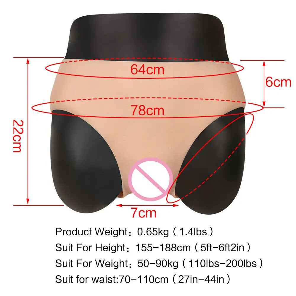Drag Queen Silicone Realistic Vagina Hip Pants Pussy Transgender Artificial Sex Fake For Crossdresser Transgender Cosplay