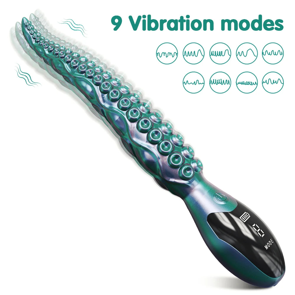 9 Modes Electric Dildo Sex Toys Vibrator Masturbation Tools for Women Penetration Vagina Vibrator Stimulator Sea Octopus Vibrator Adult Products 18+ Sex Shop Supplies