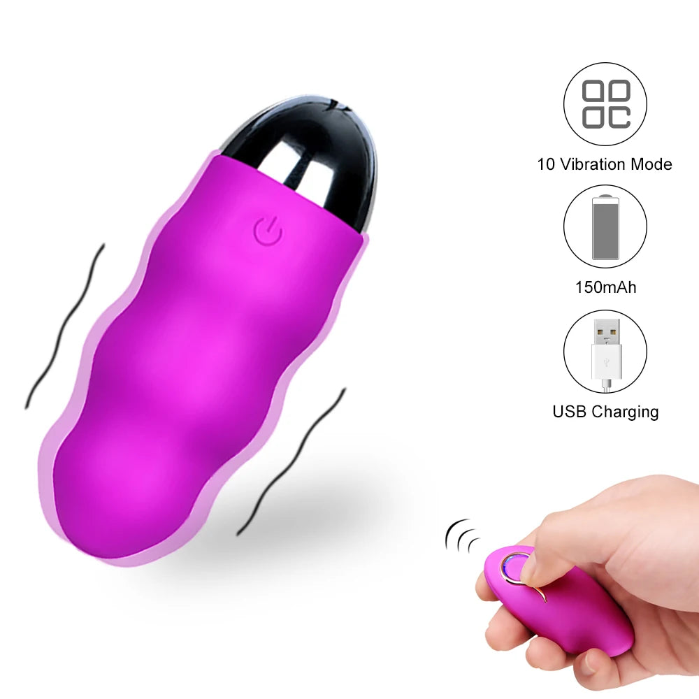 12 Speeds Vibrator Sex Toys For Woman With Wireless Remote Control Waterproof Silent Bullet Egg USB Rechargeable Toys For Adult