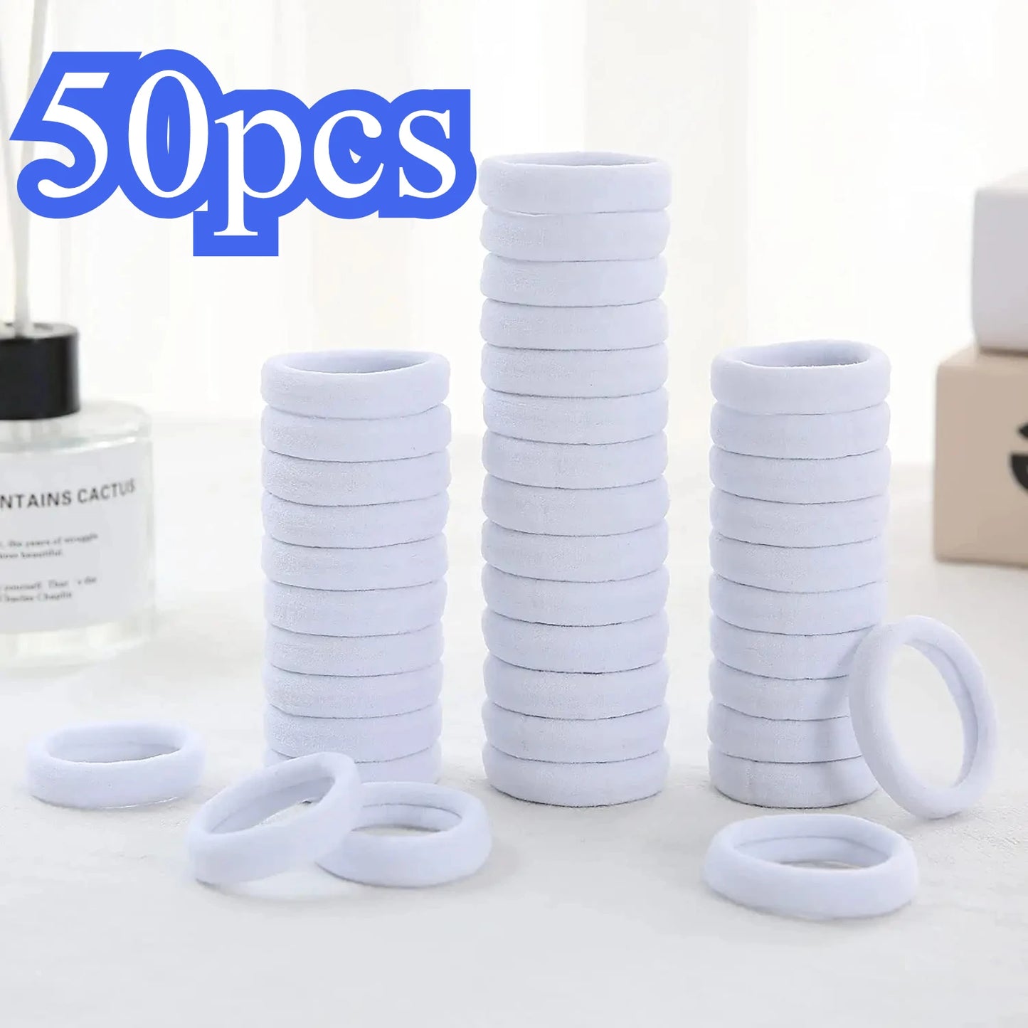 NEW Arrivals 200 PCS Set White/Coffee/Black Color Hair Bands for Women Girls Hairband High Elastic Rubber Band Hair Ties Ponytail Holder Scrunchies Accessories Women Hair Care Products