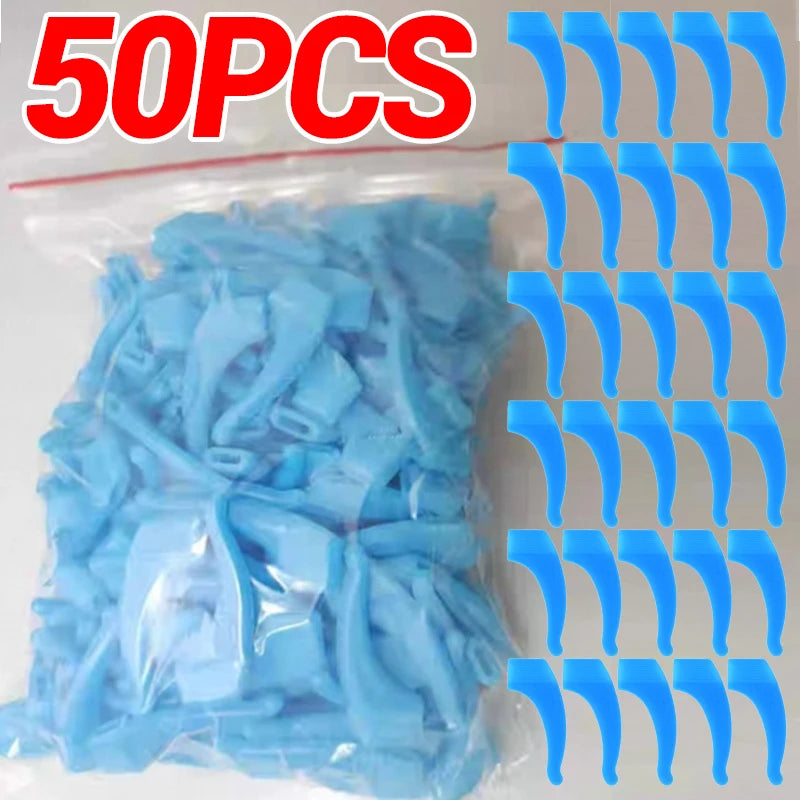 100 PCS Set Anti-Slip Silicone Ear Hooks Glasses Eyeglasses Leg Elastic Ear Grip Stopper Bracket Fastener Accessories Temple Anti-Fall Eyewear Holder Women Men Optical Accessories