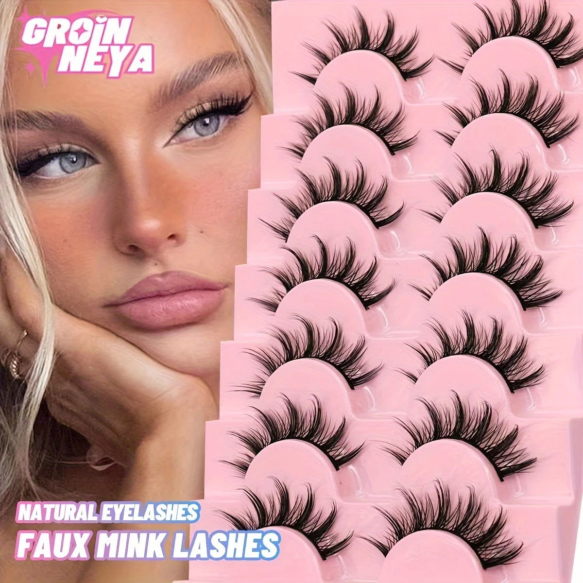 NEW Arrivals 10 Pairs Deluxe C Curl False Eyelashes - Multi-Length Manga & Cosplay Lashes Set, Natural-to-Bold Fake Lashes Pair Women Cosmetic Accessories