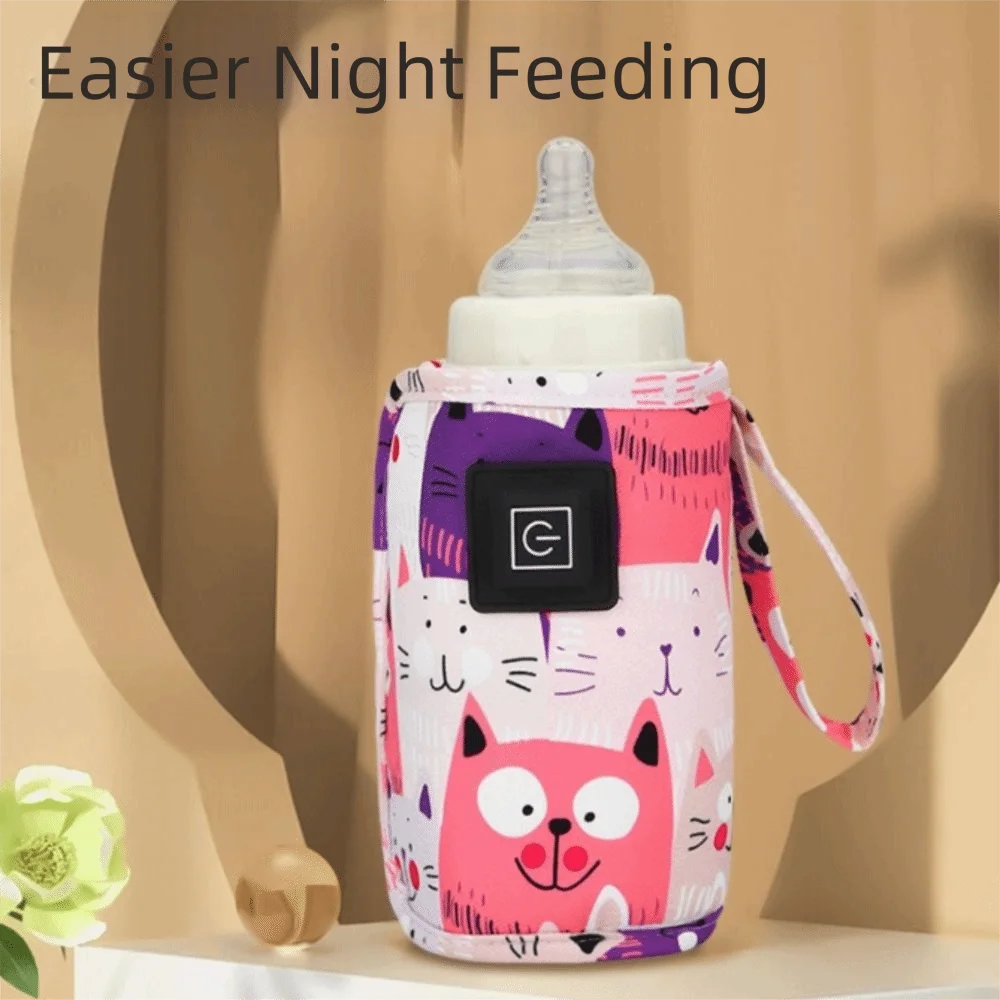 Electric USB Powered Baby Milk Warmer Portable Size For Milk Water Portable Bottle Heater Insulated Design Winter Use Outdoor Travel Stroller Bag