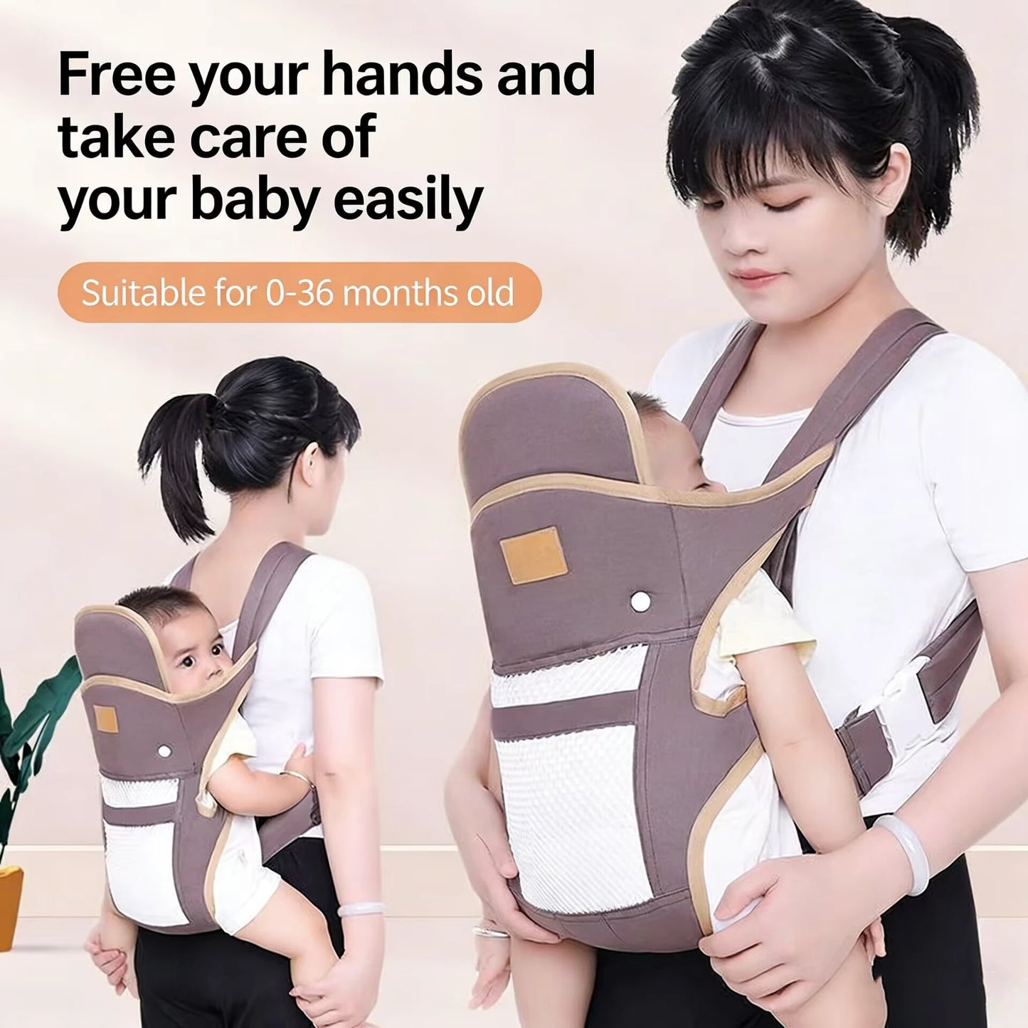3 in 1 Outdoor Travel Baby Carrier20 Kg Load Bearing Ergonomic Kangaroo Infant Kid Sling  Back Front Facing Backpack Wrap Baby Bag 0-36 Months Mother's Baby Care Supplies