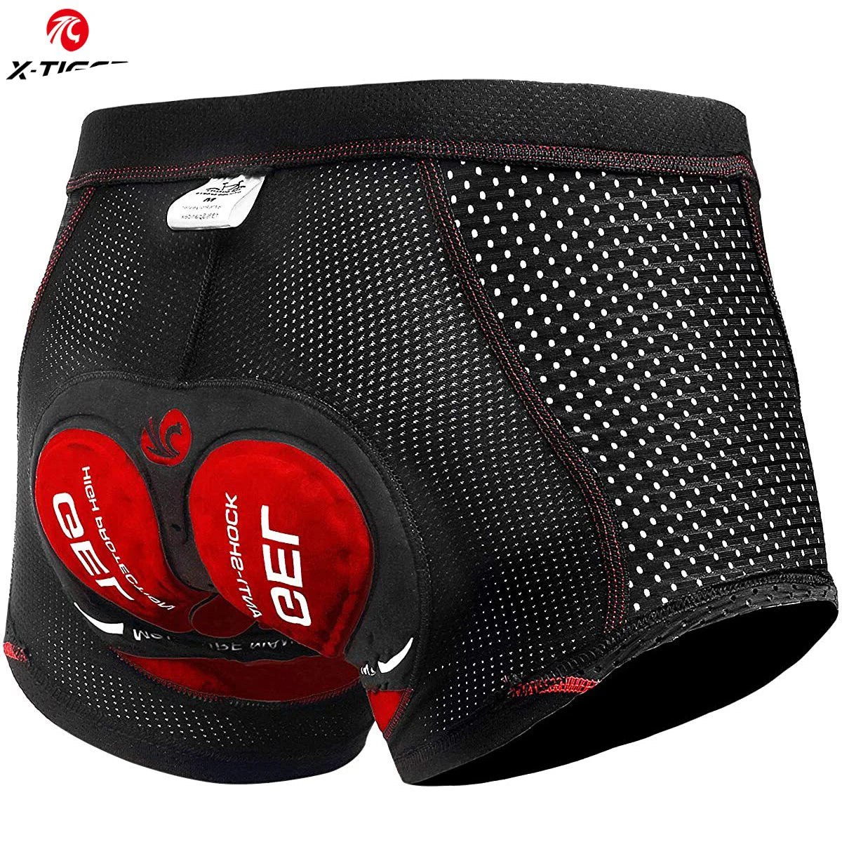 S-3XL Plus Size Cycling Underwear Gel Pad Breathable Non-Slip Men Cycling Shorts Shockproof Bicycle Under Pant MTB Road Bike Riding Shorts Male Sports Apparel Accessories