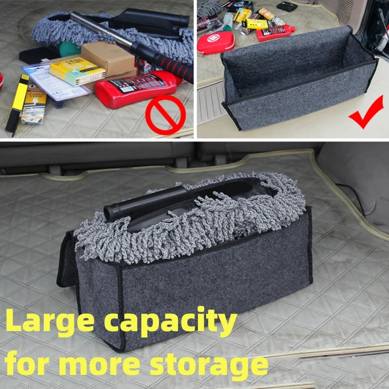 NEW Arrivals Car Trunk soft Organizer Felt Storage Box Accessories Large Anti Slip Compartment Boot Storage Organizer Tool Car Storage Bag Cars Accessories