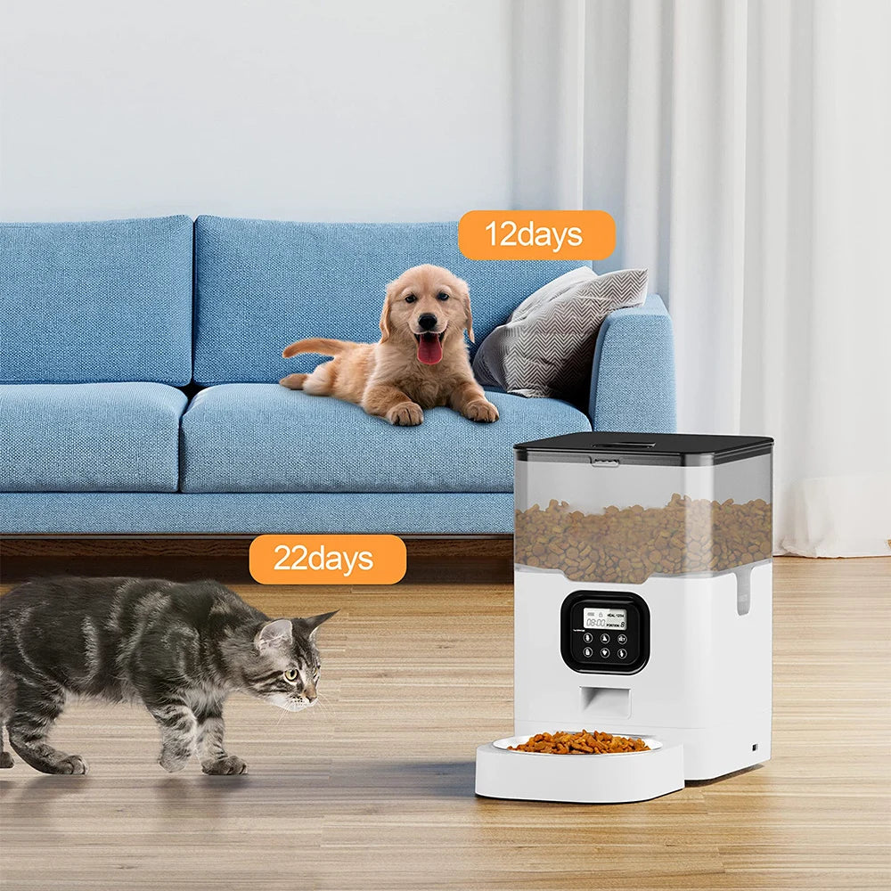 TUYA Automatic Pet Feeder Large Capacity APP Smart Cat Feeder Dog Slow Food Dispenser with WIFI Voice Timing Pet Feeding Supplies