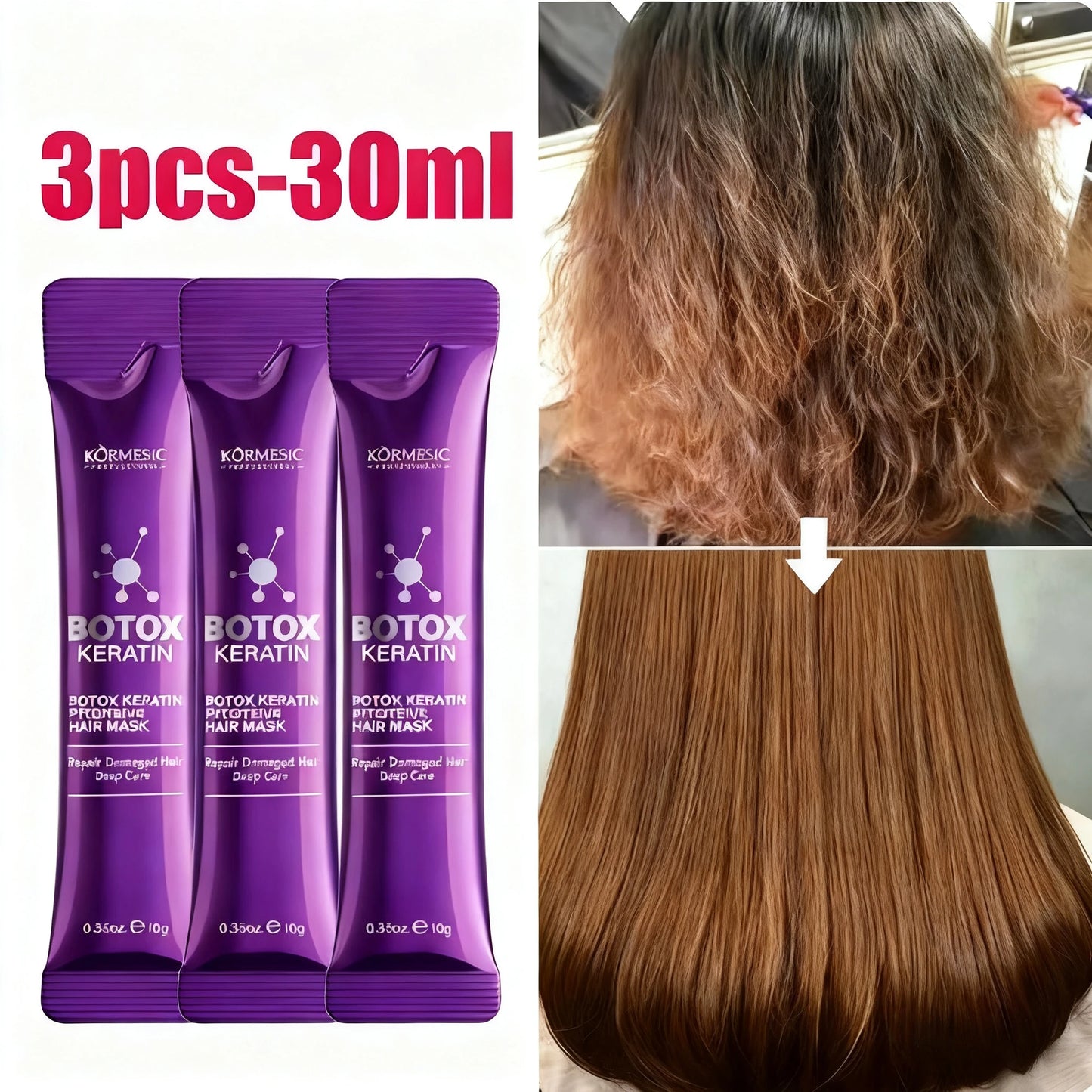 3-5-10-20 PCS Set Keratin Hair Mask 5 Seconds Repair Damaged Frizzy Hair Soft Smooth Shiny Nutrition Deep Moisturize Nourishing Hair Care