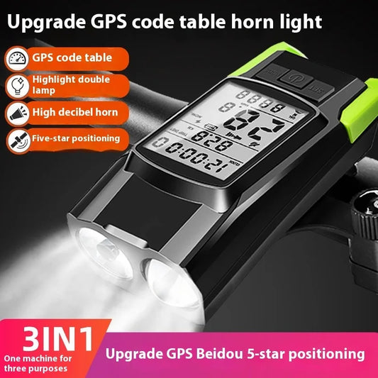 NEW Upgrade GPS Wireless Code Table Speaker 5000 mAh 1000 Lumens Light Three in One Five-Star Positioning Long Endurance High Brightness Riding Equipment