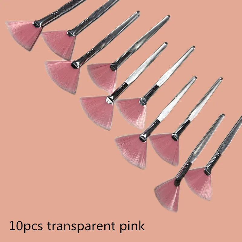 20/50 PCS Set Fan Shape Foundation Makeup Brushes Multifunctional Facial Mask Brush Essential Oil Women Beauty Makeup Tools Brush For Travel Night Club