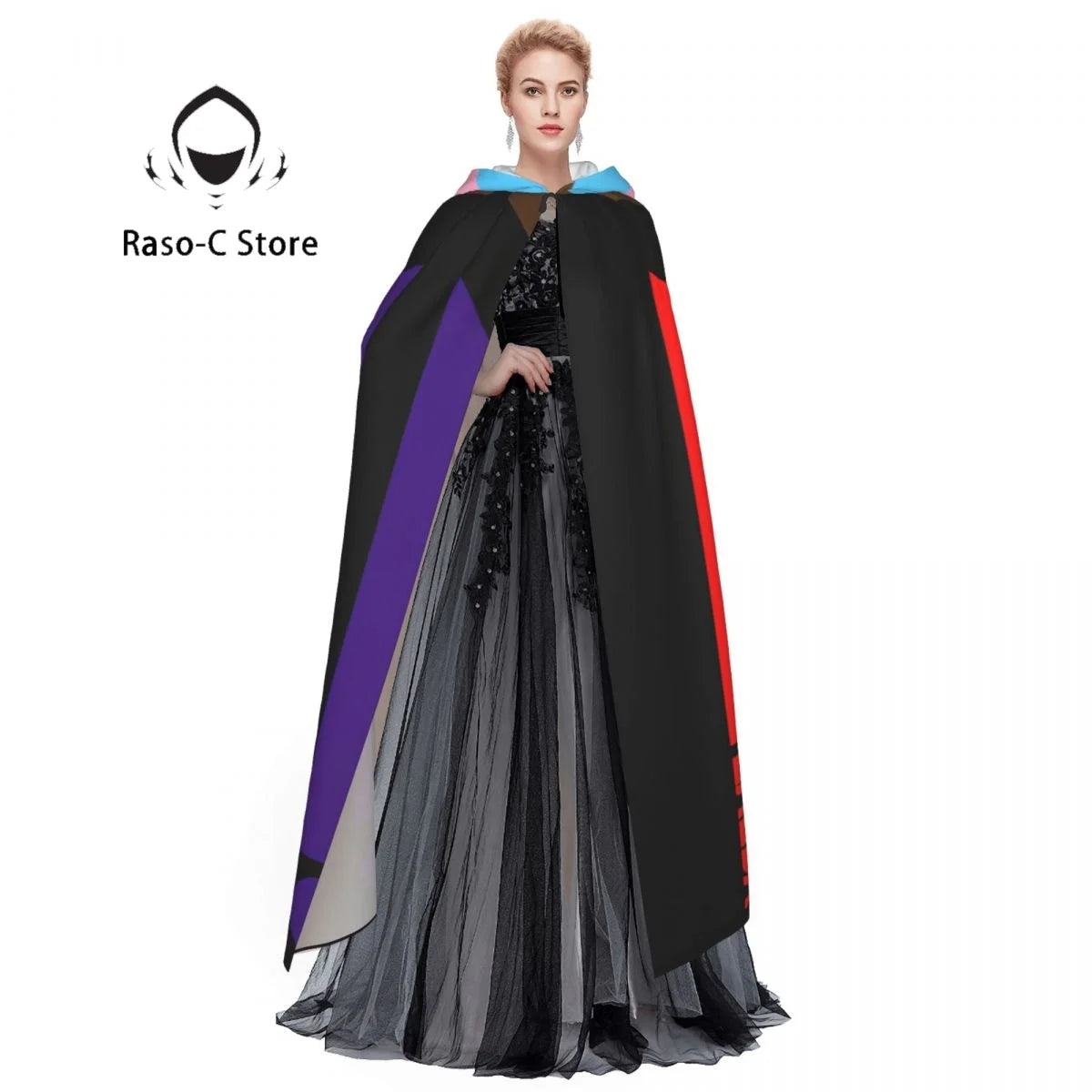 Long Cape Cloak Pride Flag Rainbow Hooded Cloak Coat Autumn Hoodies