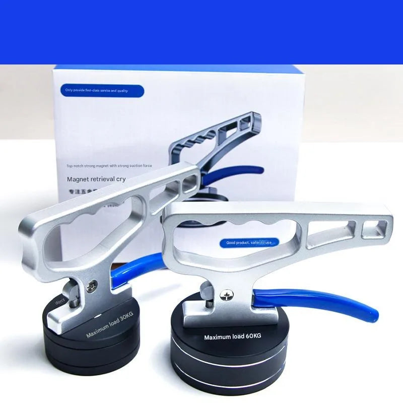 NEW 30/60KG Load Strong Magnets Suction Cup Magnetic Force Material Pickups Laser Cutting Portable Lifters Steel Mold Handling Tools Heavy Duty Supplies