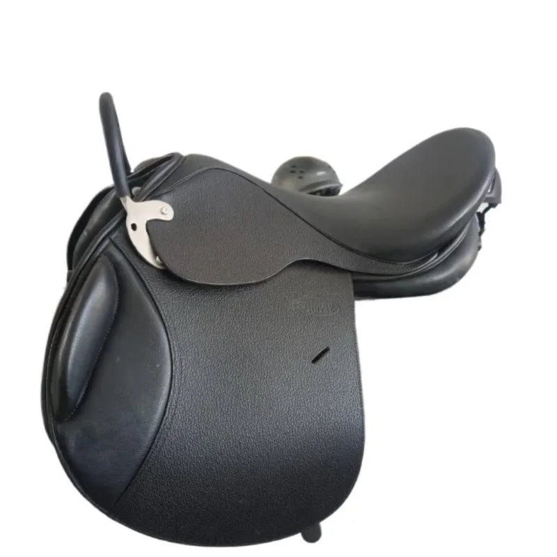 NEW Arrivals British-Style Comprehensive Double Girth Leather Saddle For Horse Pony Equestrian Special Saddle Pets Animals Products