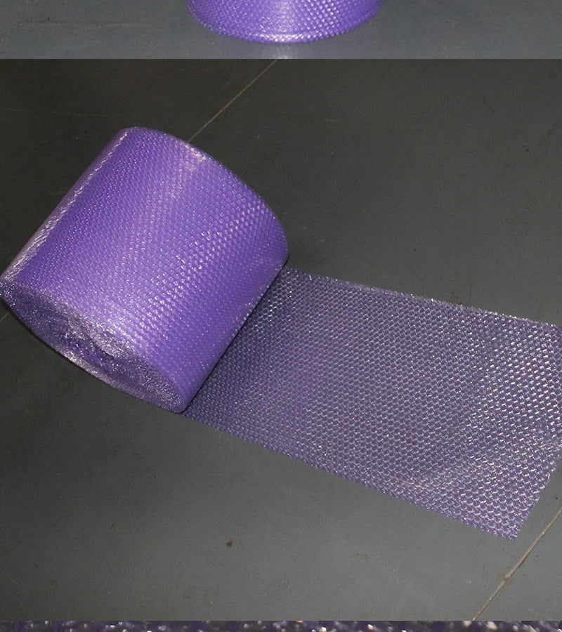 NEEW Arrivals 30cmx5/10meter/ Roll Purple Color Bubble Mailers for Packaging Shockproof Gift Box Bag Packing Wrap Love Heart Bubble Film Mailing Shipping Roll