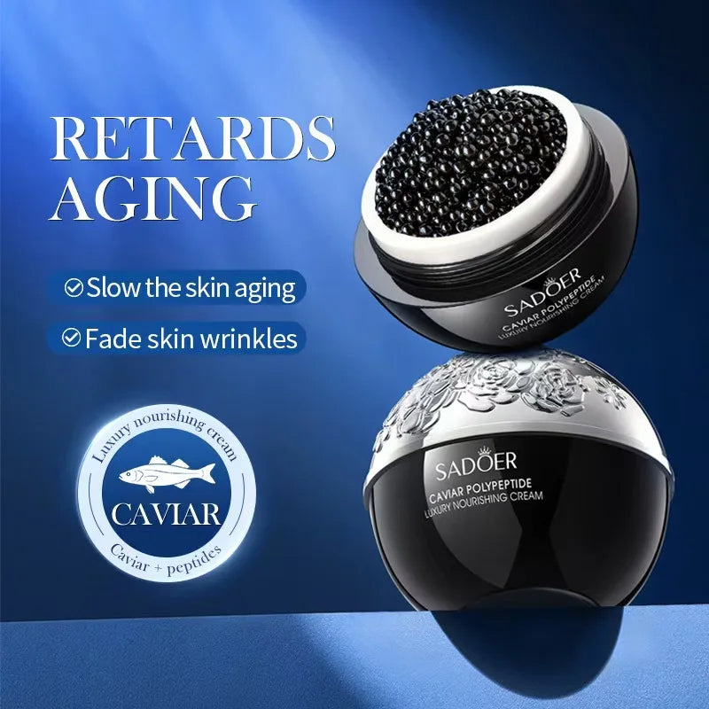 3 PCS Set Instant Remove Wrinkle Caviar Cream  Improve Retinol Face Anti-Aging Firming Lifting Fade Fine Lines Skin Moisturize Brighten Skin Women Skin Care Supplies Korean Products