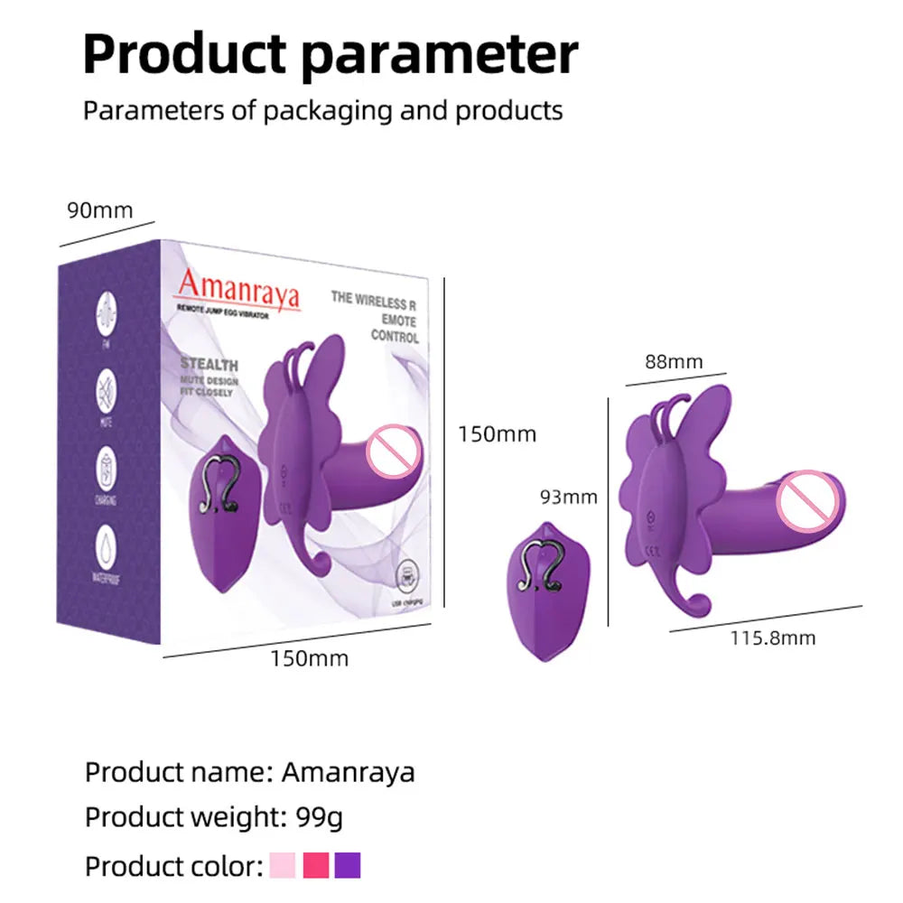 Powerful Wearable Remote Control Vibrator 10 Vibration Frequencies Wireless Panties Dildo Vibrator for Women G Spot Clitoris Stimulator Vagina Massage Erotic Sex Toys Accessories