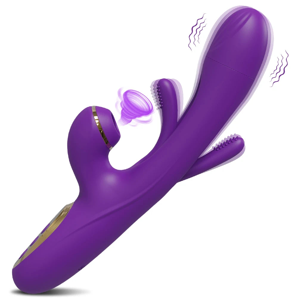 Rabbit Patting Dildo Vibrator for Women Clitoris Nipple Sucking Stimulator Vagina Massager Female Sucker Vibrator Adults Sex Toy