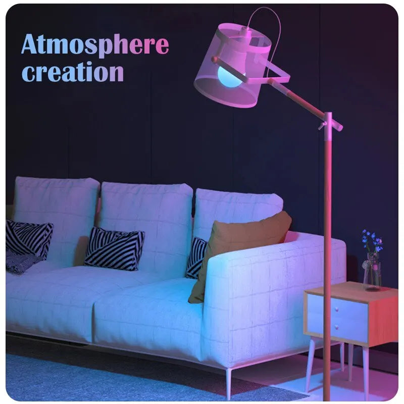NEW Arrivals 16 Colors RGB Bulb LED Multicolor Bulb E27 220V Household Lighting Dimmable 24 Key Remote Control Smart Lamp Romantic Atmosphere Bedroom Living Room Light