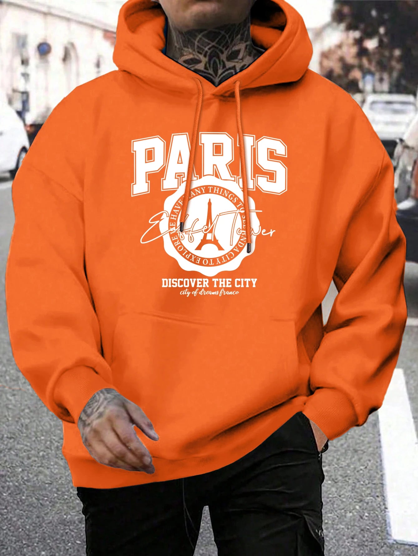 NEW Arrivals S-2XL (Asian Size) 5 Colors Whiskey Castle Print Men's Hoodies Fashion Fur-Liner Hoodie Warm Fleece Hoody Man Autumn High Quality Clothes Casual Fashion Clothing Products