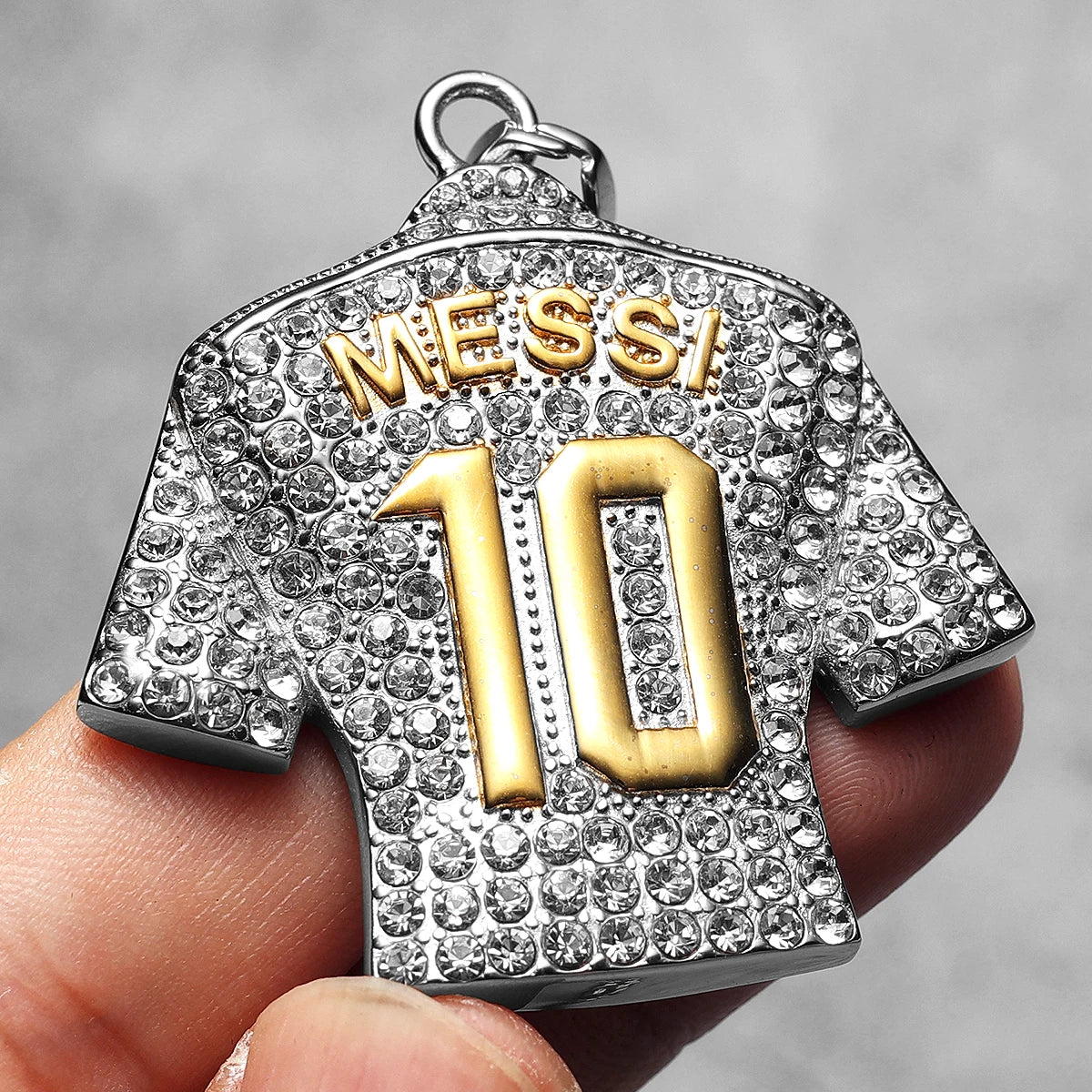 Messi Cristiano Ronaldo Neymar Mbappé Haaland Football Jersey Man Necklaces + Chain Stainless Steel Pendant Chain Jewelry Gifts