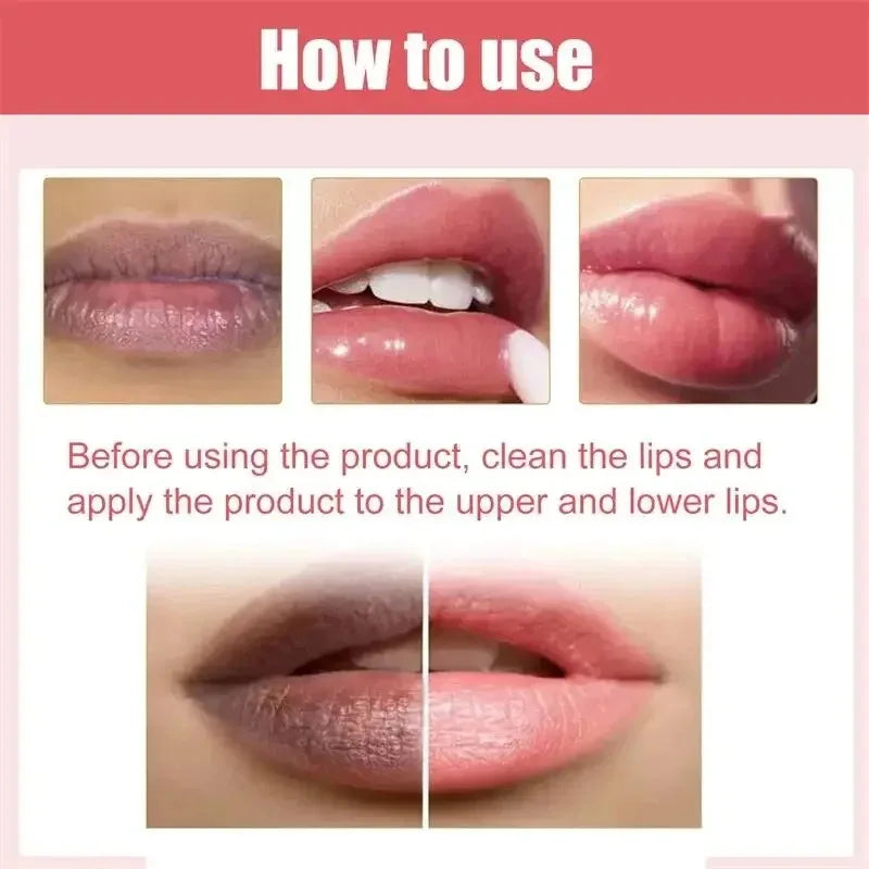 3 PCS Set Remove Dark Lip Balm Lightening Melanin Mask Gloss Oil Exfoliating Clean Deep Moisturizing Makeup Beauty Health Korean Products