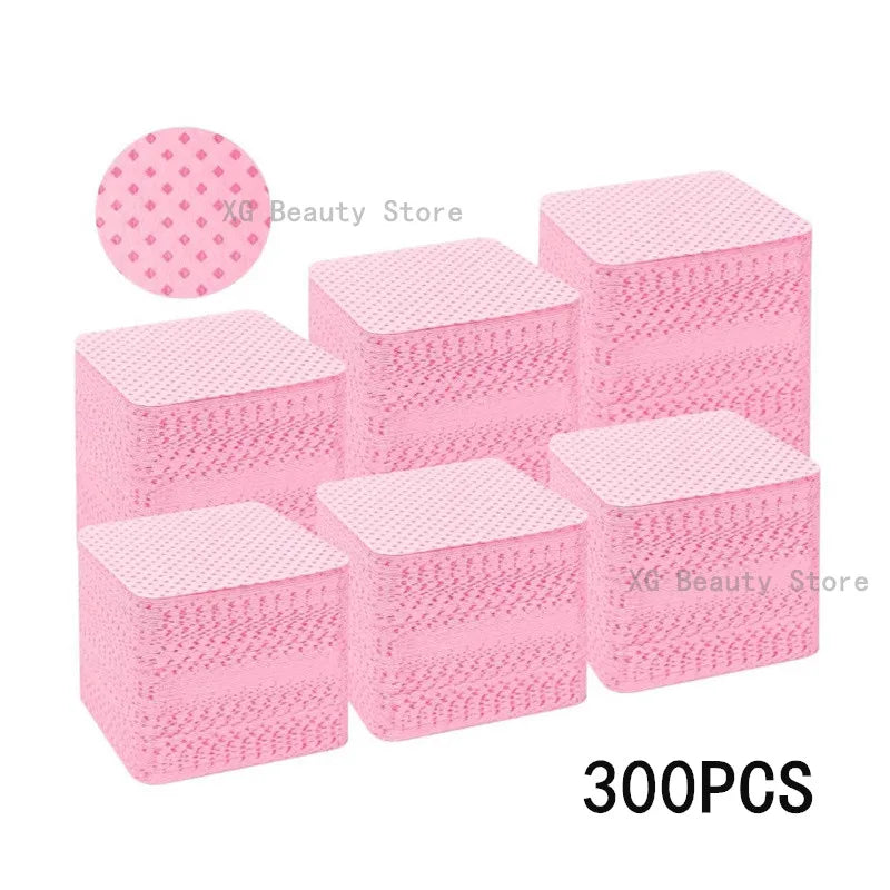 1000 PCS Set White/Pink Color  Lint-Free Nail Wipes Gel Cleansing Tissues Aluminum-Free Nail Polish Remover Pads for Nail Beauty Cleaning Care Tool