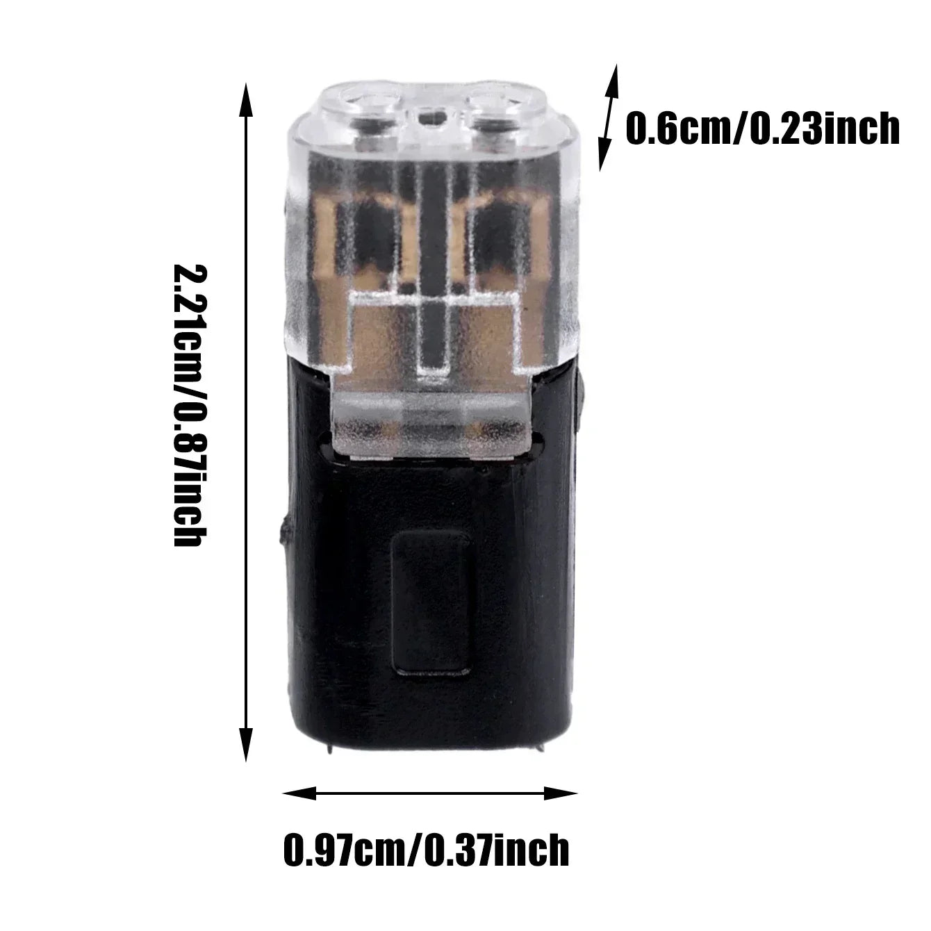 200 PCS Set Double Wire Plug-in Connectors with Locking Buckle Car Home Office Computer Wire 2 Way Terminal Block Waterproof Quick Connector Cable Clamps Snap Electrical Accessory Sets