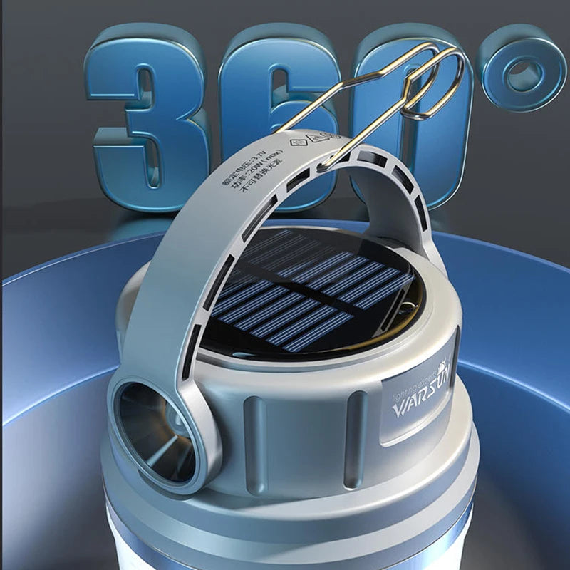 Outdoor 1100 Lumen Long Endurance Led Solar Powerful Rechargeable Camping Lamp Light with Outdoor Sports