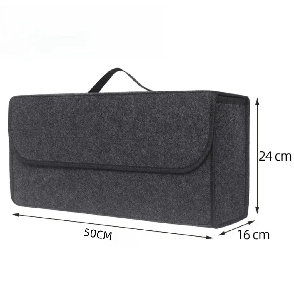 NEW Arrivals Car Trunk soft Organizer Felt Storage Box Accessories Large Anti Slip Compartment Boot Storage Organizer Tool Car Storage Bag Cars Accessories