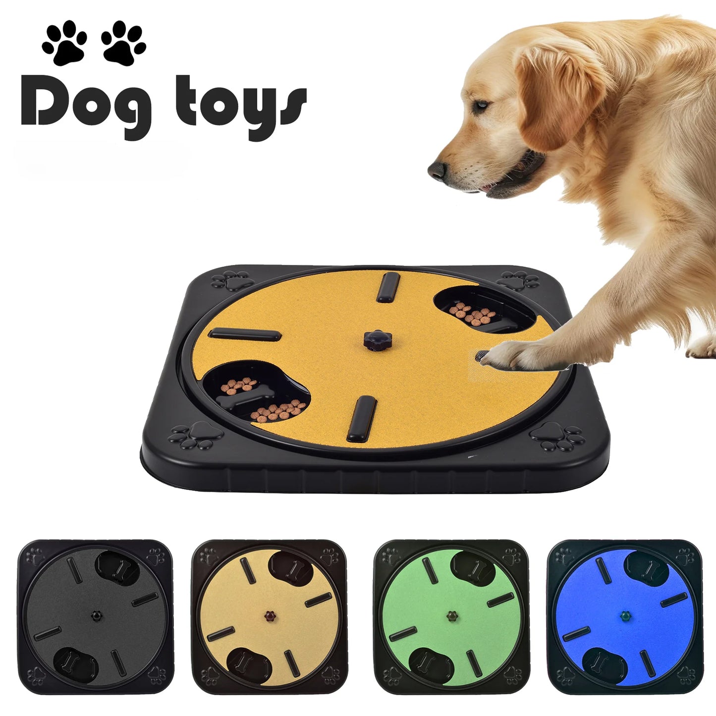 Rotatable Dog Scratching Board Slow Food Dog Toy Nail Polishing Scraper Polishing Plate with Sandpaper Pet Supplies