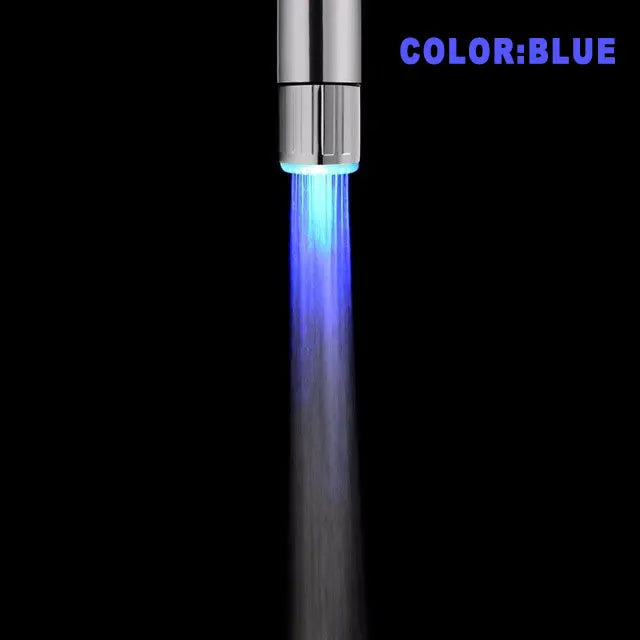 LED Kitchen Faucet Aerators 3-color Sink Faucet Power Shower Light Temperature control Kitchen Tap RGB faucet Shower Head