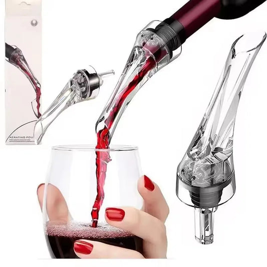 New Wine Aerating Pourer Spout Decanter Magic Wine Decanter Wine Aerator Quick Aerating Pouring Tool Pump Portable Filter Home Office Hotels Bars Pubs Restaurants  Barware Accessories