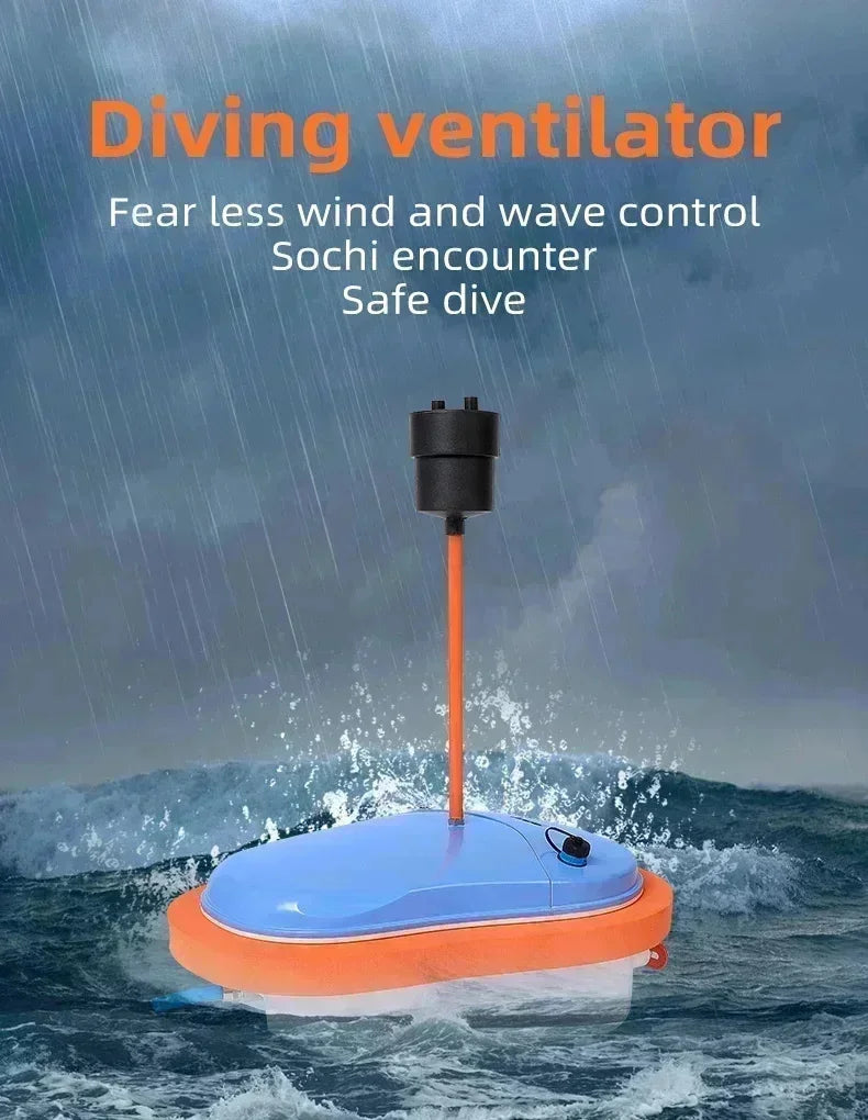8700mAh 7M Electric Diving Breathing Apparatus Underwater Breathing Submersible Pump Snorkeling Scuba Diving Breathing Tube Equipment