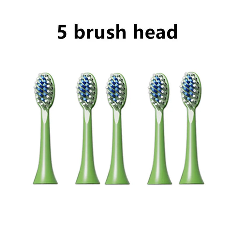 Sonic Children Electric Toothbrush + 6 Heads Full Set Rechargeable Colorful Cartoon Brush For Kids Automatic IPX7 Waterproof With Replacement Head Children Oral Hygiene Supplies